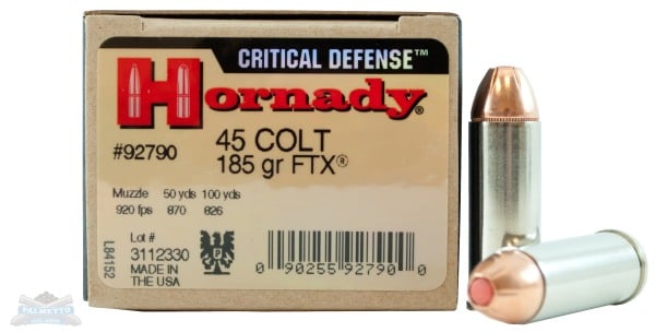 HORNADY CRITICAL DEFENSE 45 LC – 185GR FTX 20RD 10BX/CS - No Credit Card Fees - Low, flat rate shipping