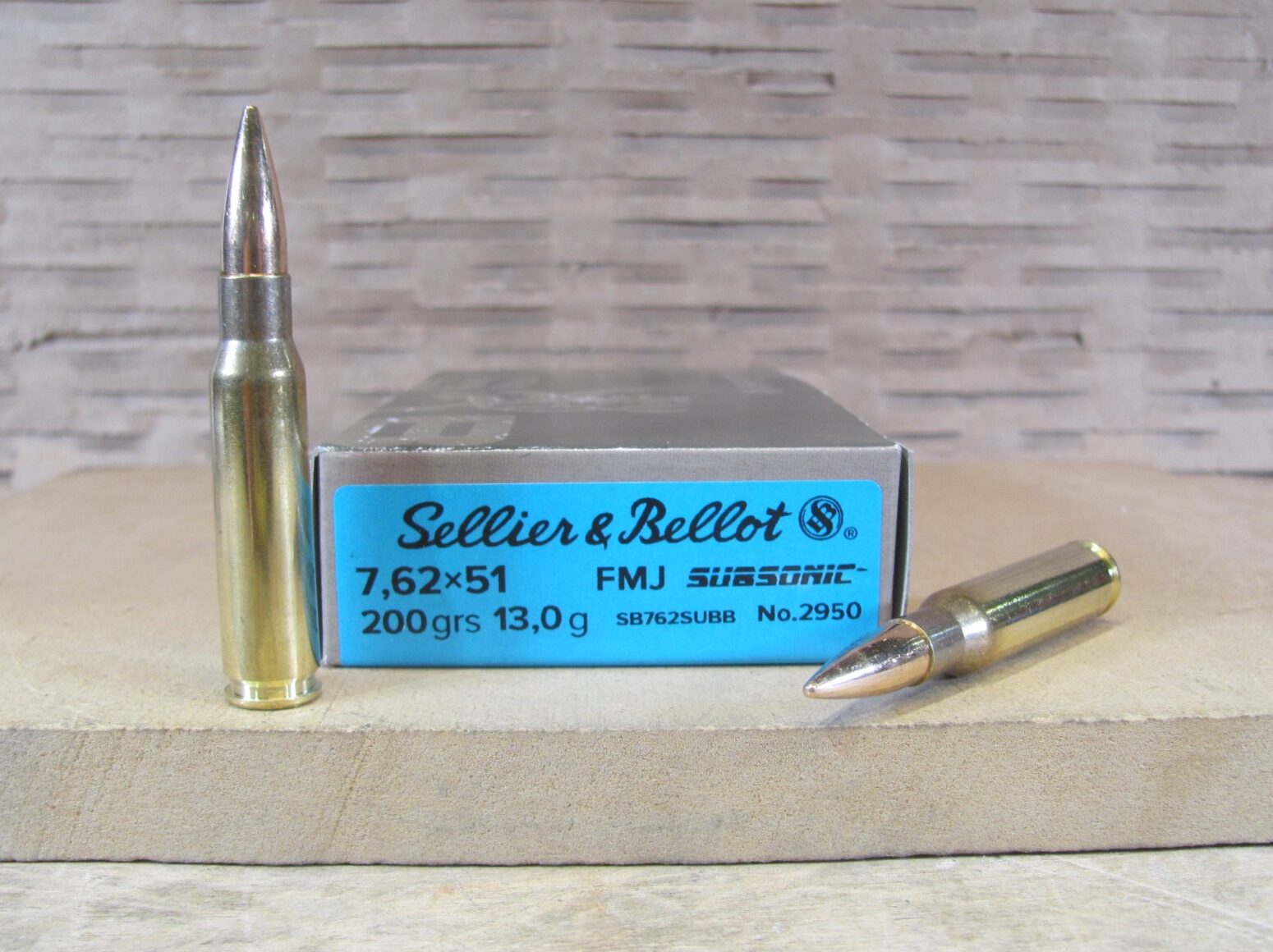 20 Round Box – 7.62×51 Subsonic 200 Grain FMJ Sellier Bellot Ammo – SB762SUBB – PLEASE READ DESCRIPTION