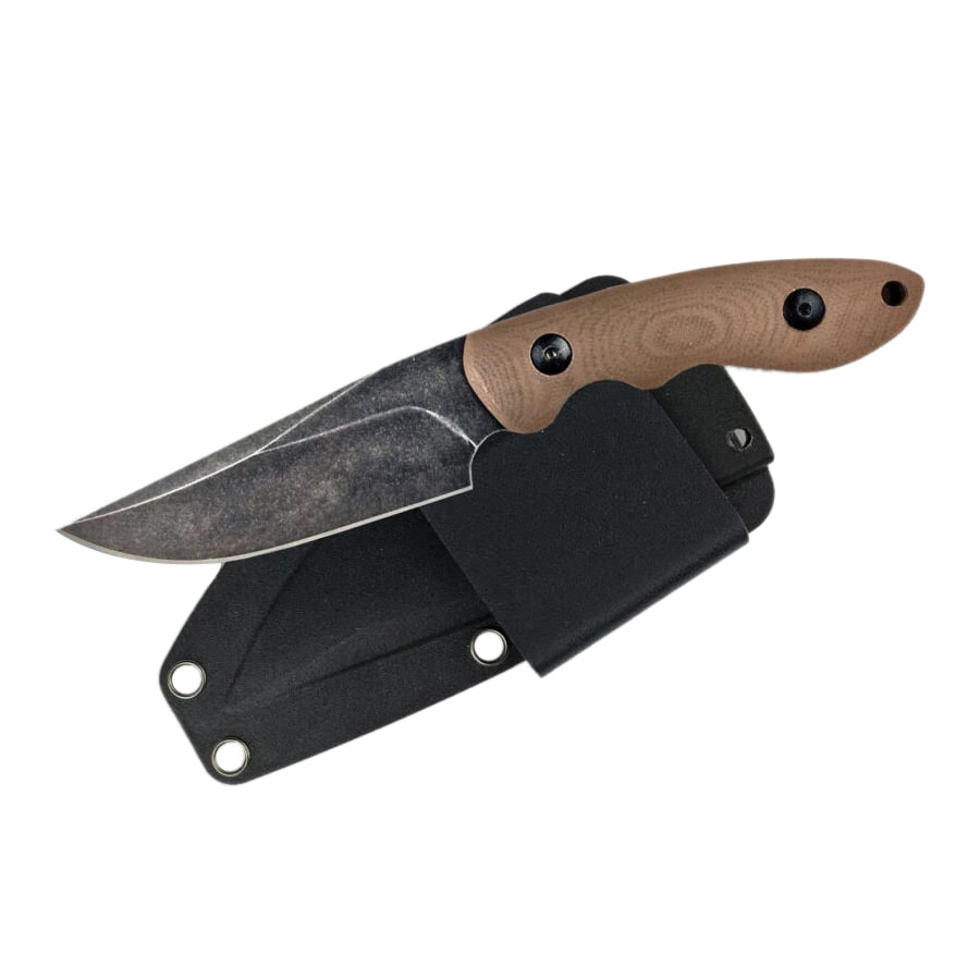 American Buffalo Knife & Tool Shadow Predator Fixed Drop Point Knife, Brown - AB004T