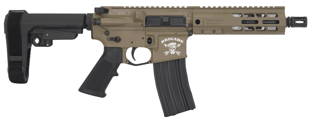 Brigade BM-15 5.56 AR Pistol 7.5" FDE SBA3 M-LOK