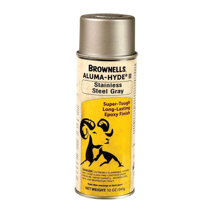 Brownells Aluma-Hyde II Epoxy Based Finish Spray, 12 oz Aerosol Stainless Steel Gray