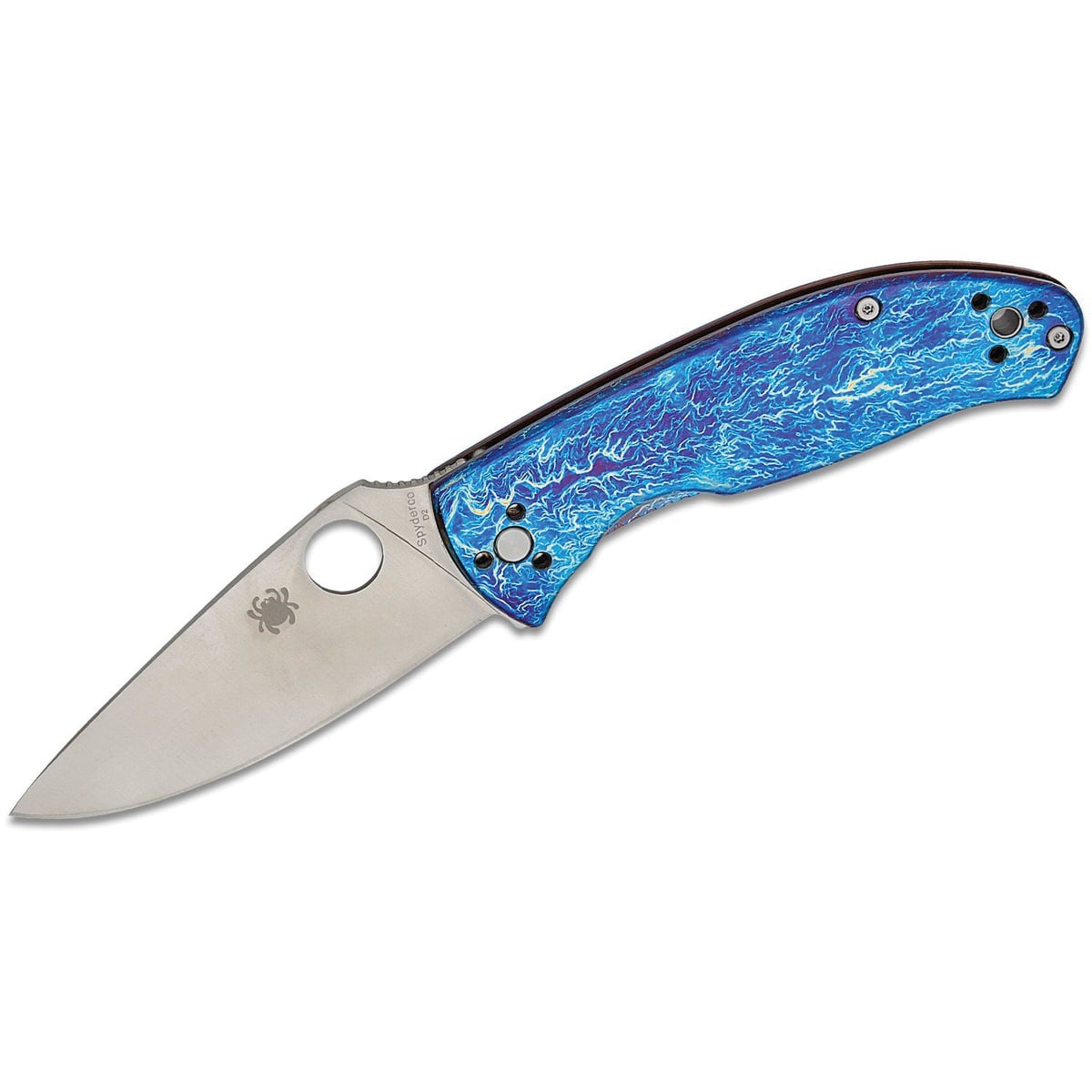 Spyderco Tenacious R.I.L. Folding Clip Point Knife, Disarray - C122TIBLD2P