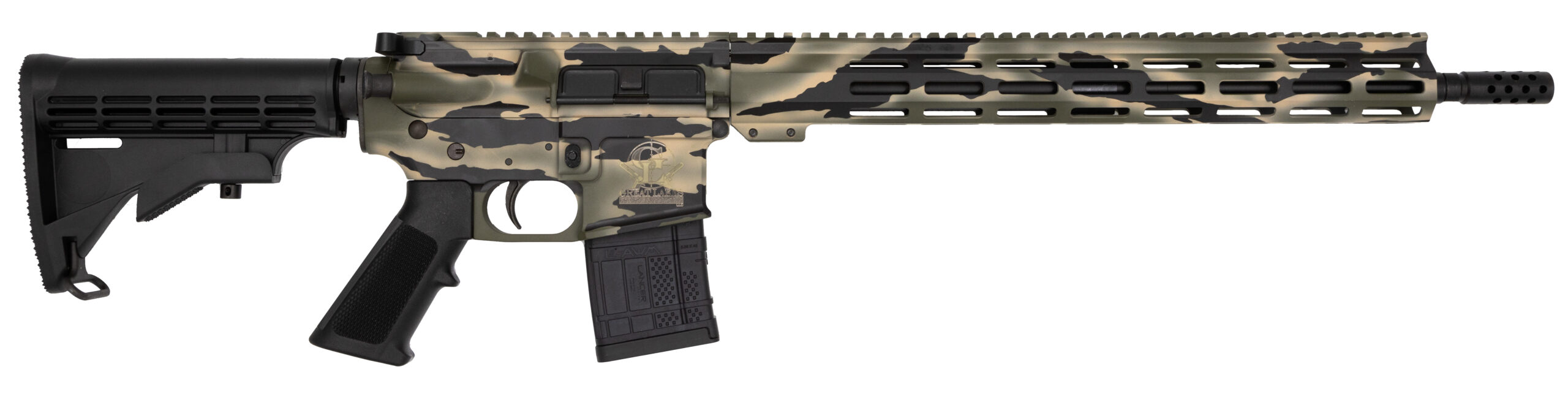 Great Lakes AR-15 223 Wylde Pursuit Green Camo Rifle