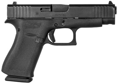 Glock PA4850201 G48 Compact 9mm Luger  4.17 Glock Marksman Barrel 101 Black Slimline Frame  nDLC Slide Textured Beavertail Grip Reversible Mag. Catch Safe Action Trigger