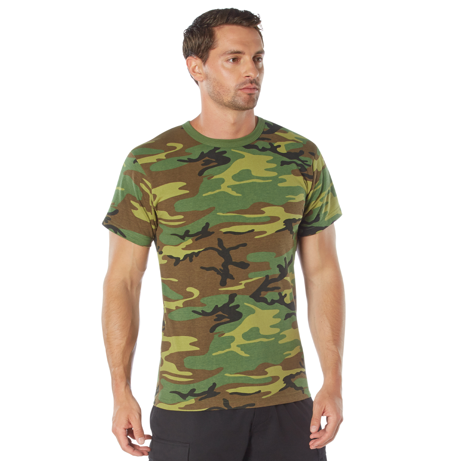 Rothco Heavyweight T-Shirts - Woodland Camo, Medium