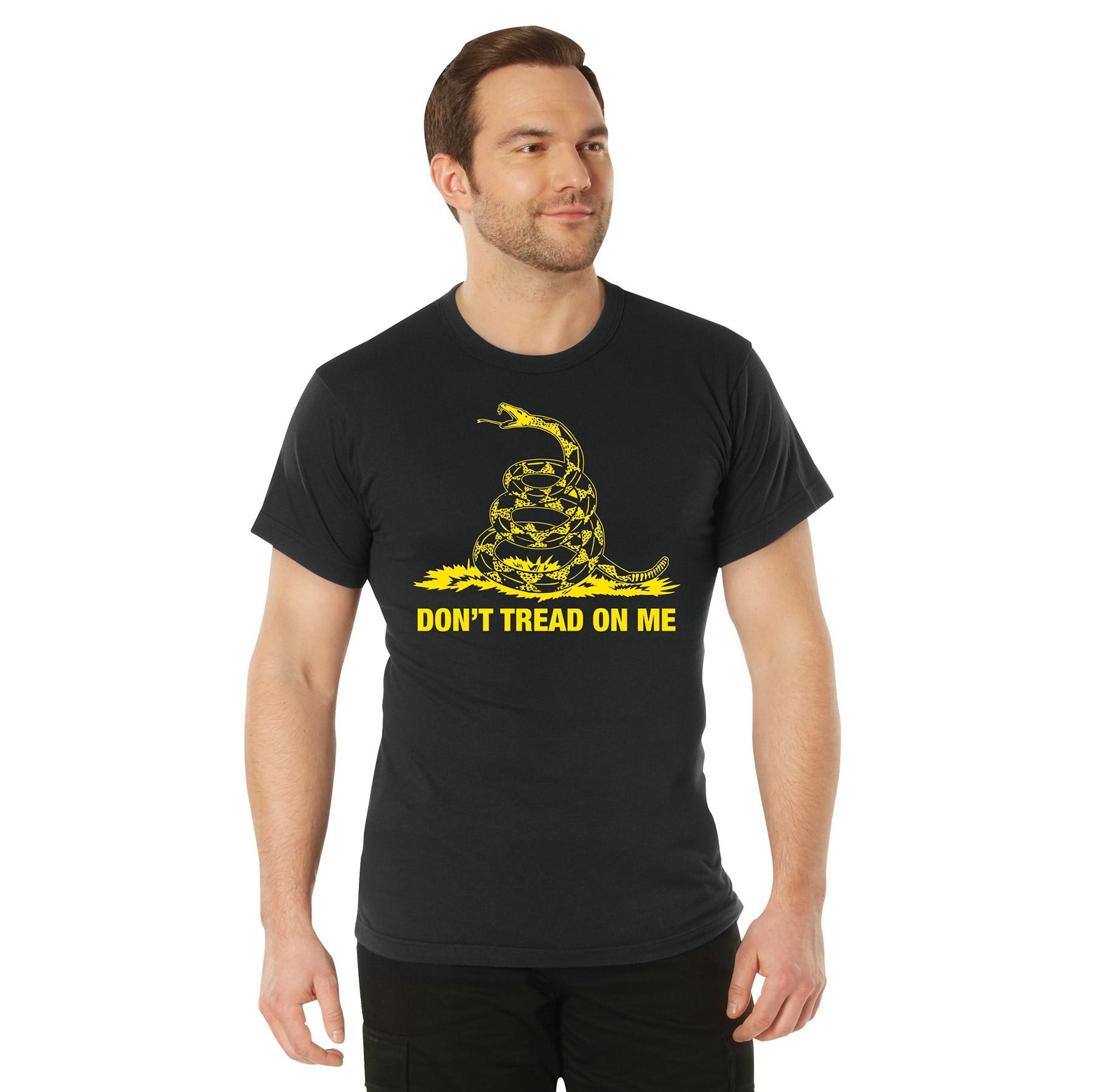 Rothco Dont Tread On Me T-Shirt - Black, X-Large