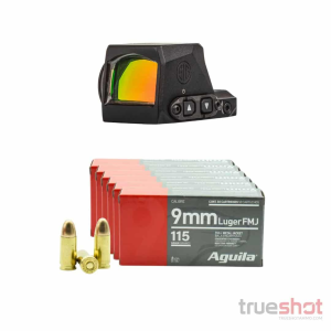 Bundle Deal: Sig Sauer - Romeo-X Reflex Sight and 300 Rounds of Ammo - Fiocchi 9mm 115 Grain