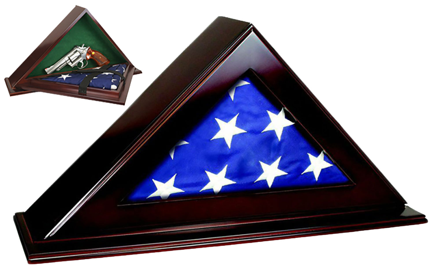 PS Products Peace Keeper Patriot Flag Case w/ Concealment Personal Vault, Mahogany - PFC