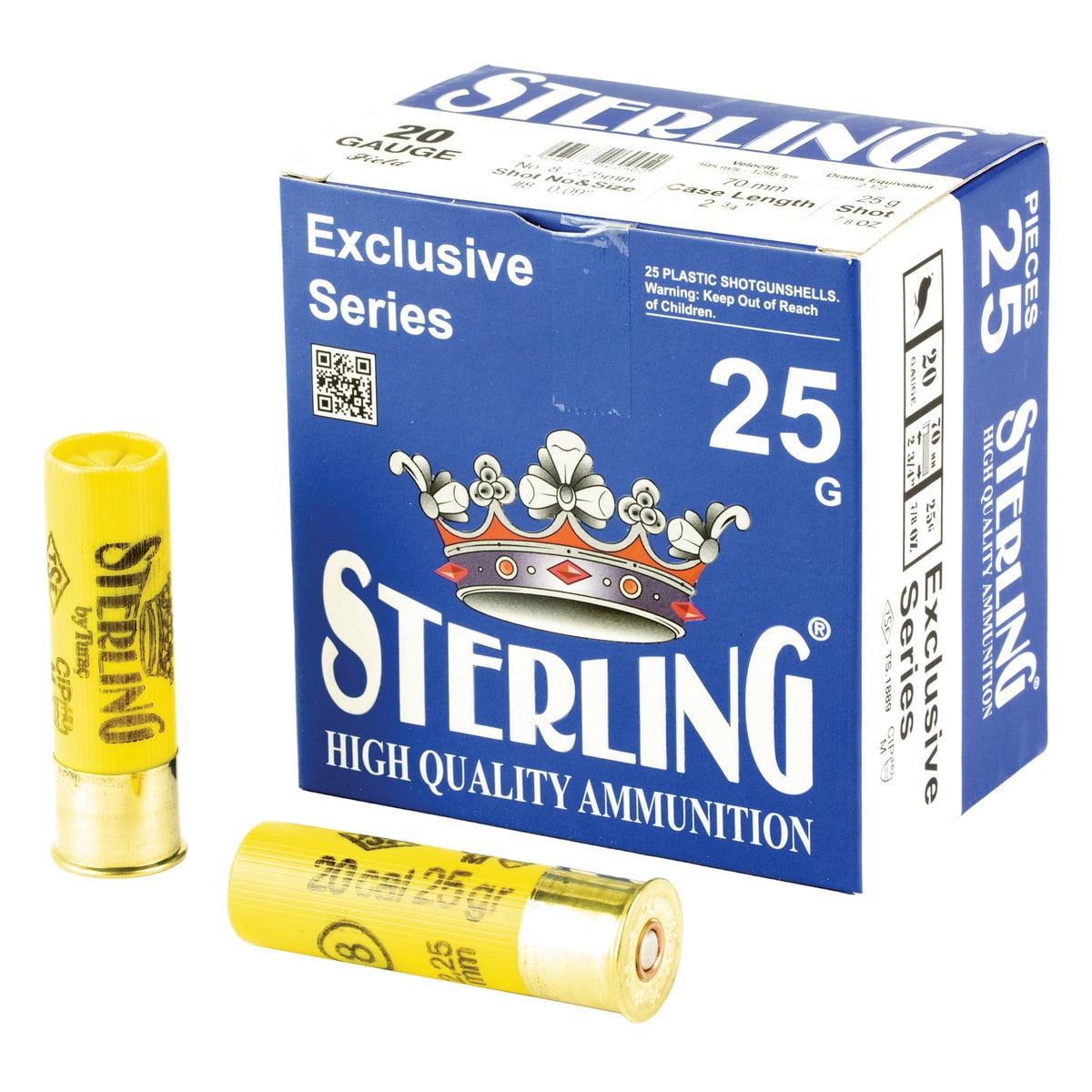 STERLING EXCLSV 20GA 2.75″ #8 25/250 - No Credit Card Fees - Low, flat rate shipping
