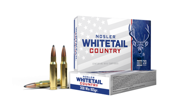 Nosler Whitetail Country 308 Win 165 Grain Spitzer Solid Base Soft Point (SP) Ammo