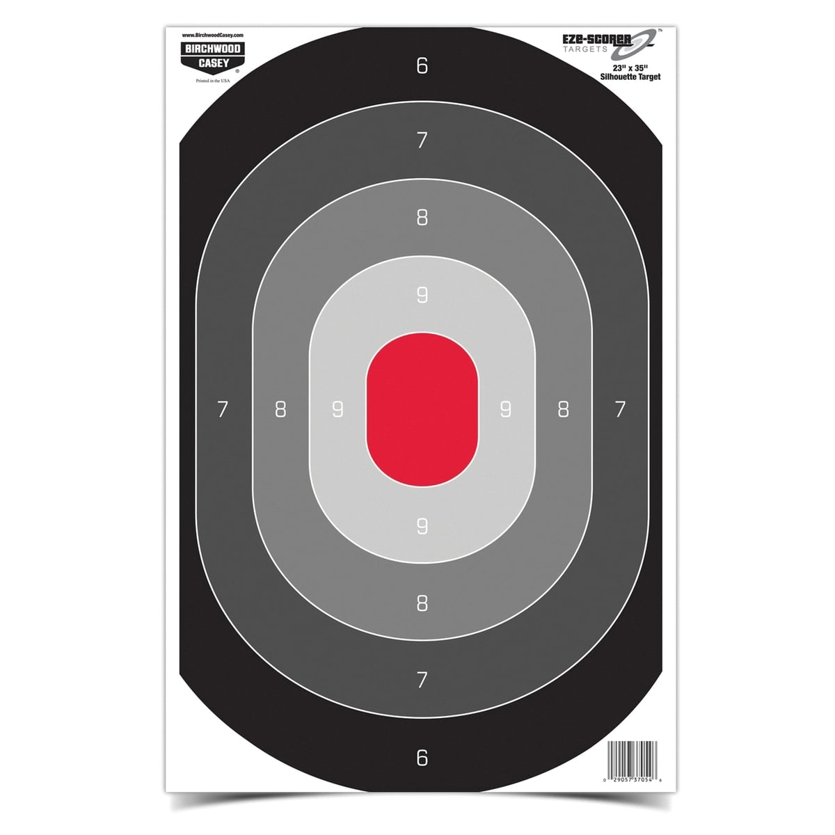 Birchwood Casey Eze-Scorer Folded Silhouette Oval Target 23" x 35", White
