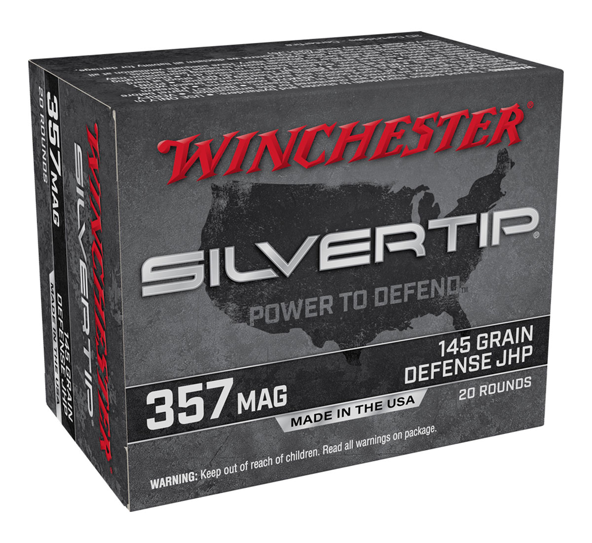 Winchester Silver Tip 145 gr JHP .357 Magnum Ammunition 20 Rounds - W357ST
