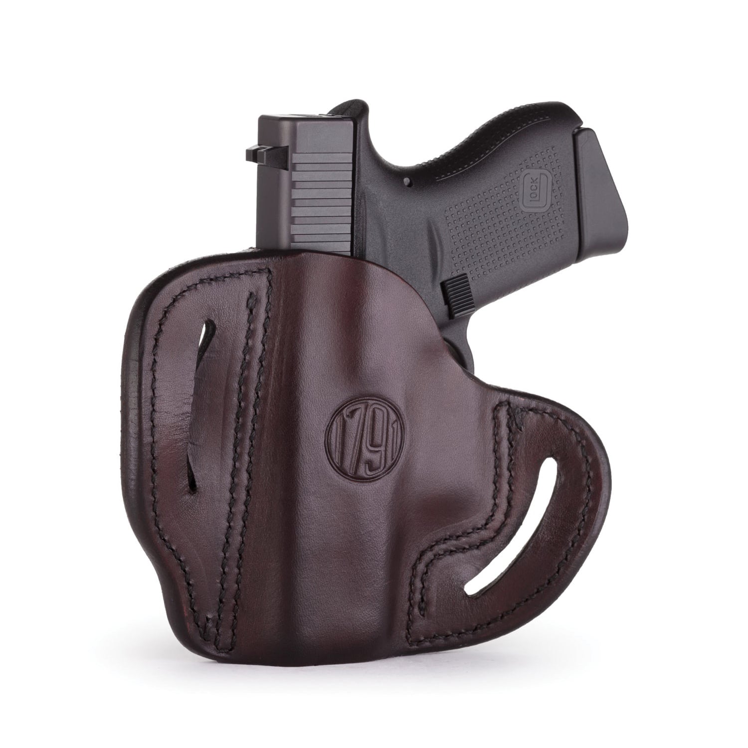 1791 Gunleather BHC OWB Right Hand Leather Holster Size C, Signature Brown - BHC-SBR-R