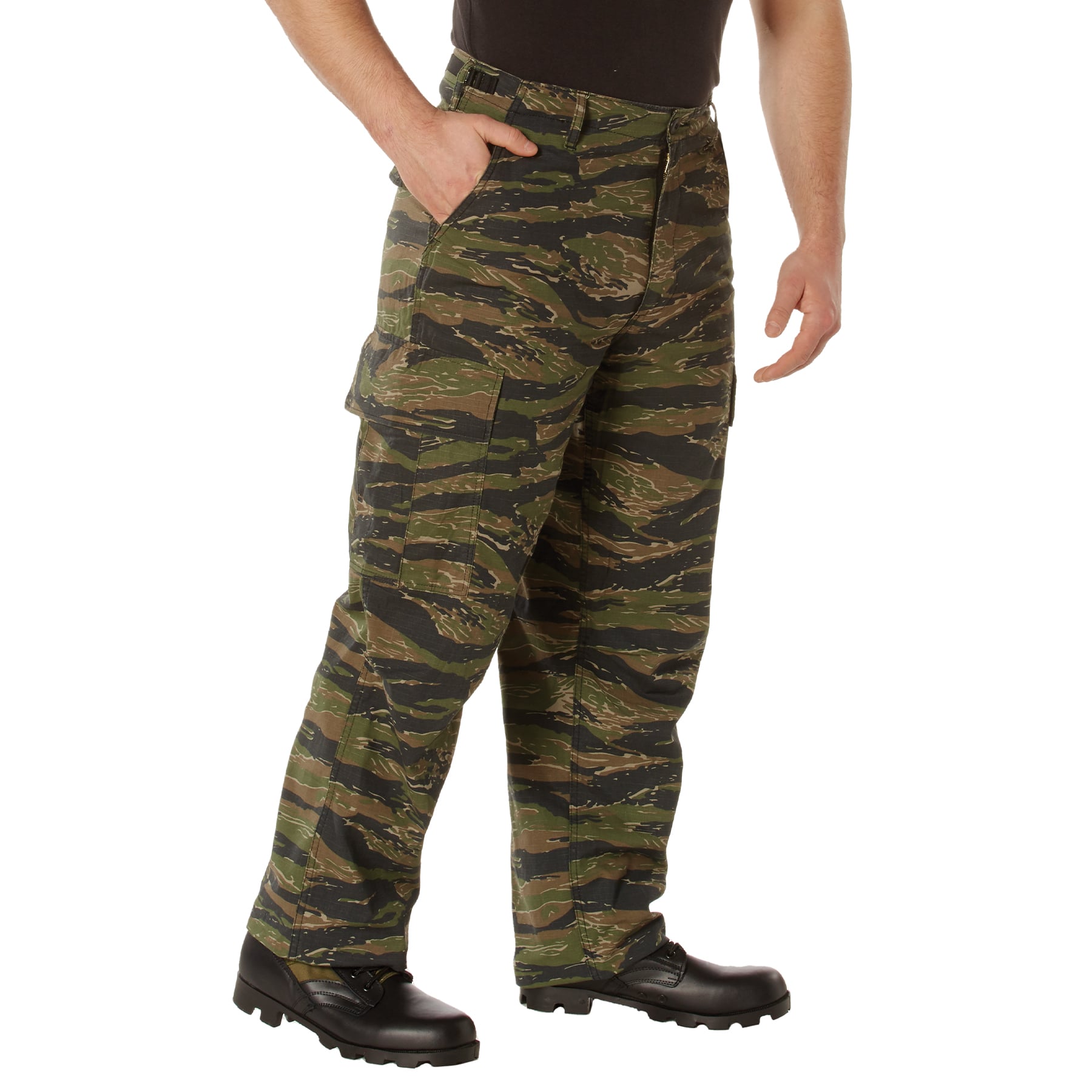 Rothco Vintage Vietnam Rip-Stop Fatigue Pants - Tiger Stripe Camo, X-Large