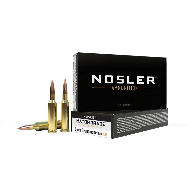 Nosler Match Grade RDF 6mm Creedmoor 115 gr BTHP OTM 20rds