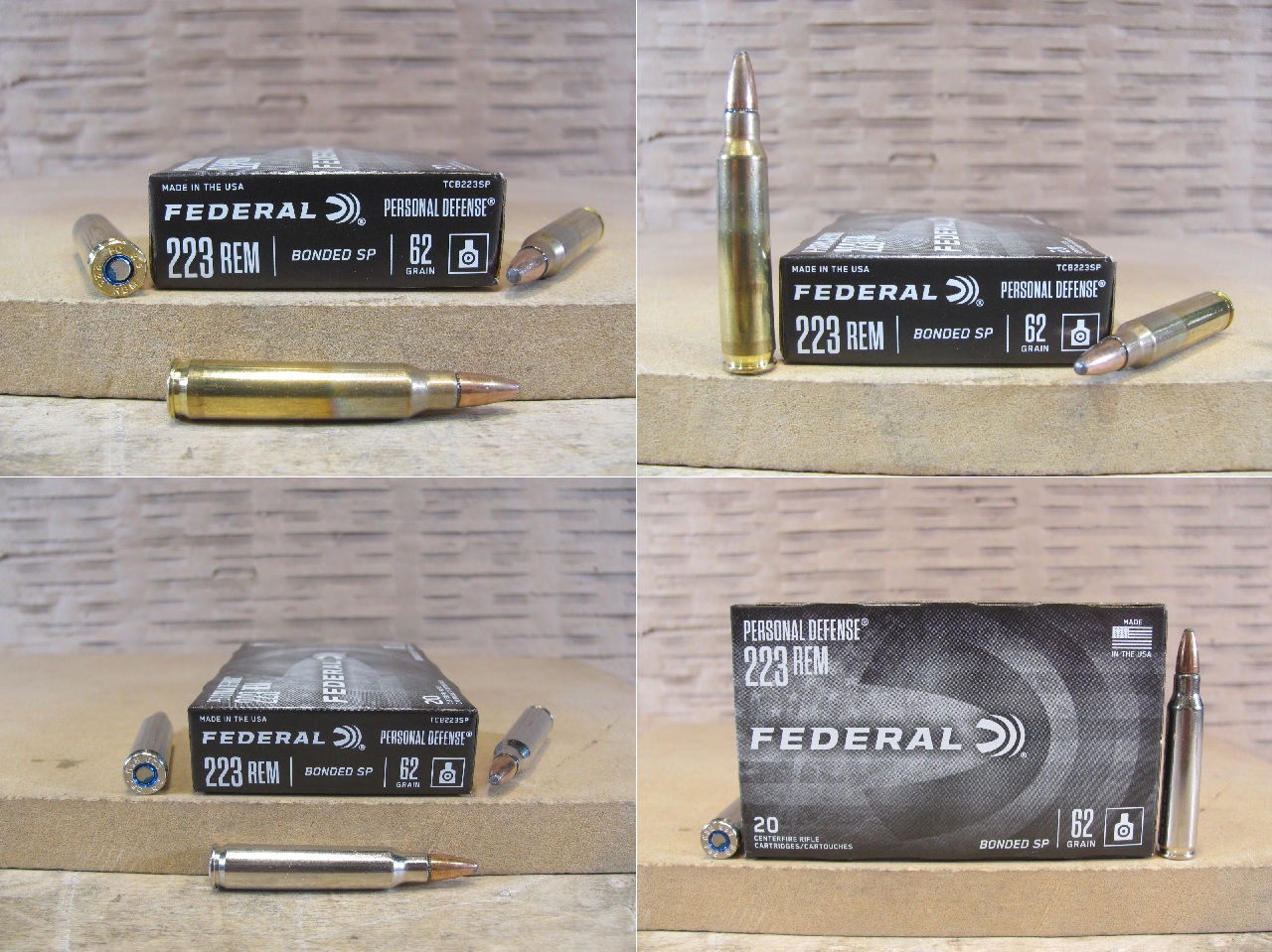 500 Round Case – 223 Rem 62 Grain Federal Bonded Soft Point Ammo – TCB223SP