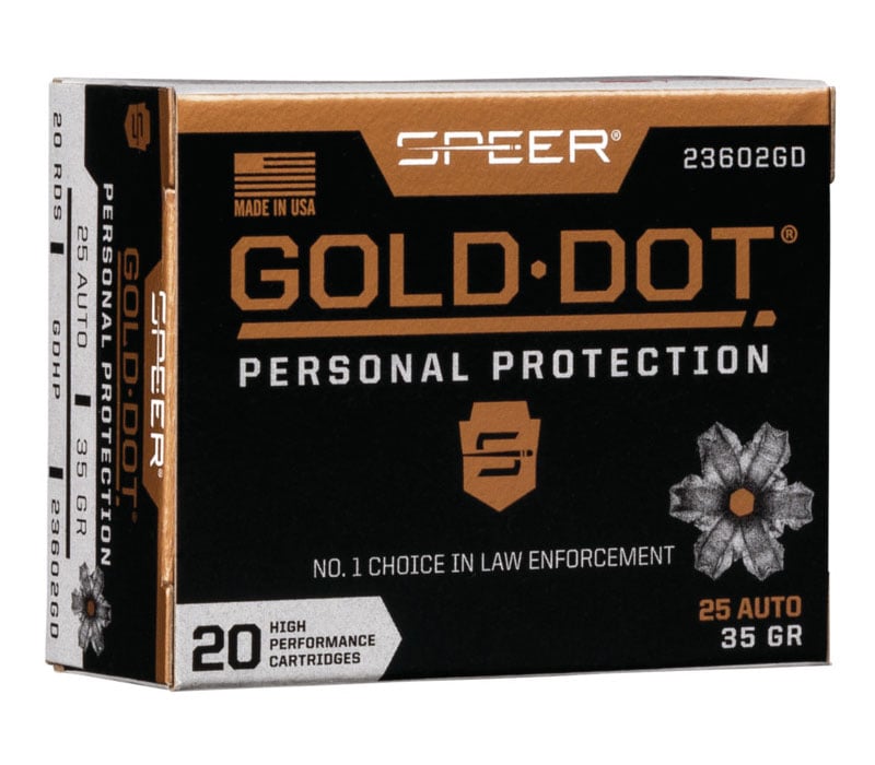 SPR GOLD DOT 25ACP 35GR HP 20/200 - No Credit Card Fees - Low, flat rate shipping