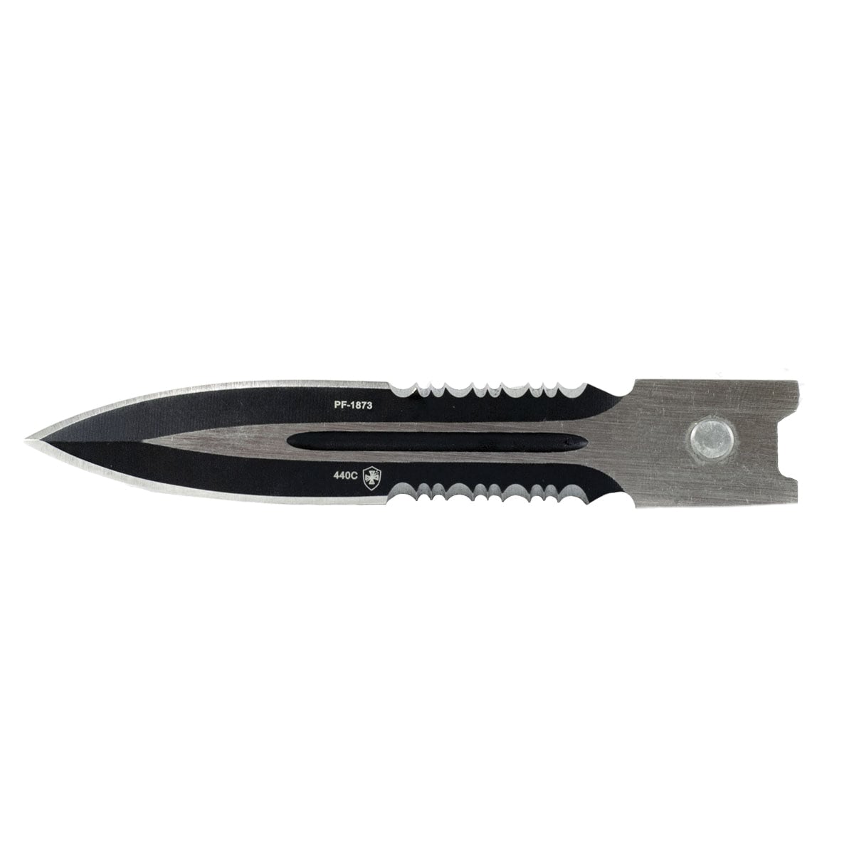 Templar Knife Come and Take It Folding Knife Dagger Serrated, Black