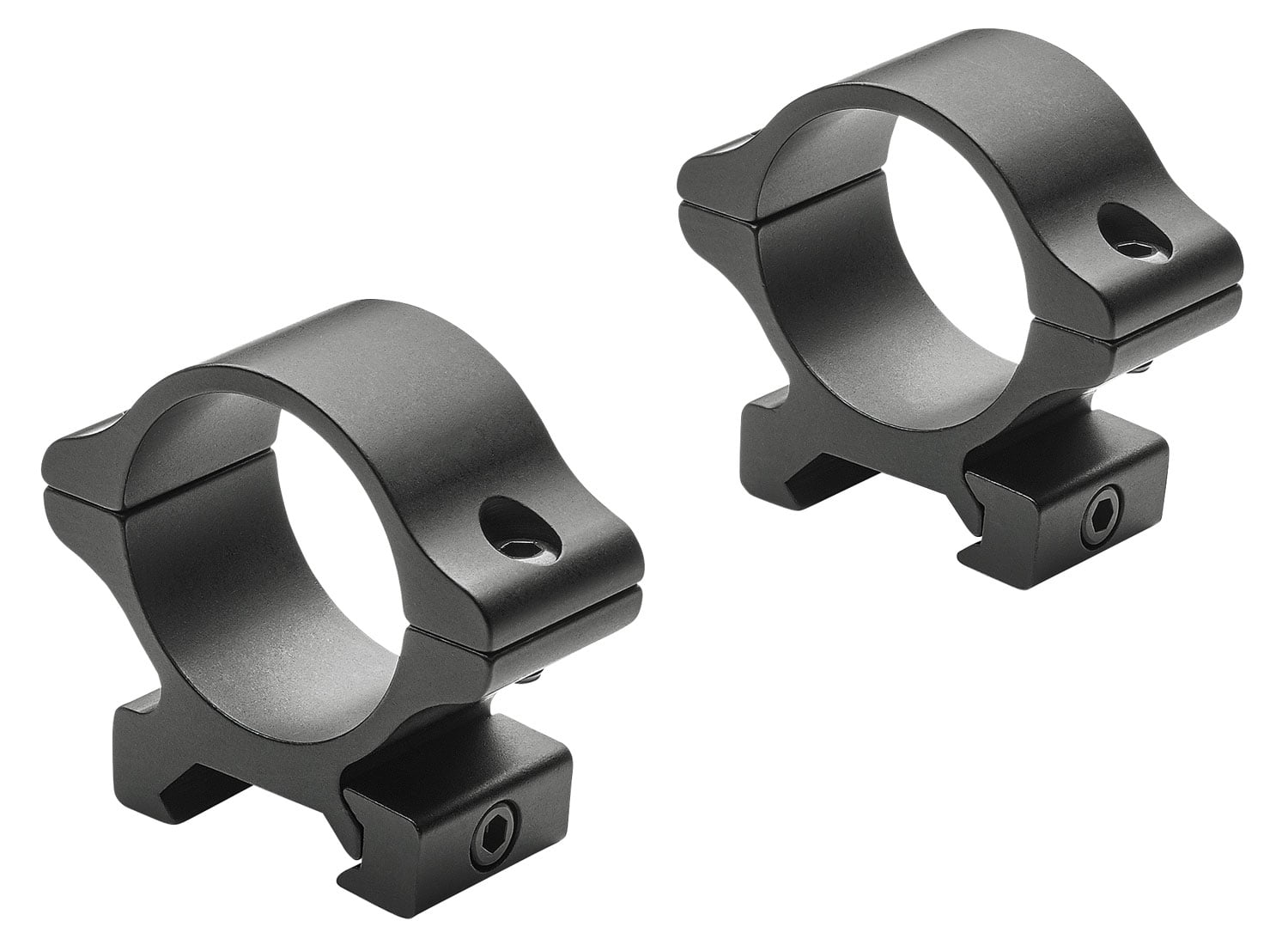 Leupold Rifleman 30mm Medium Aircraft Grade Aluminum 2-Piece Detachable Scope Ring, Matte Black - 171478