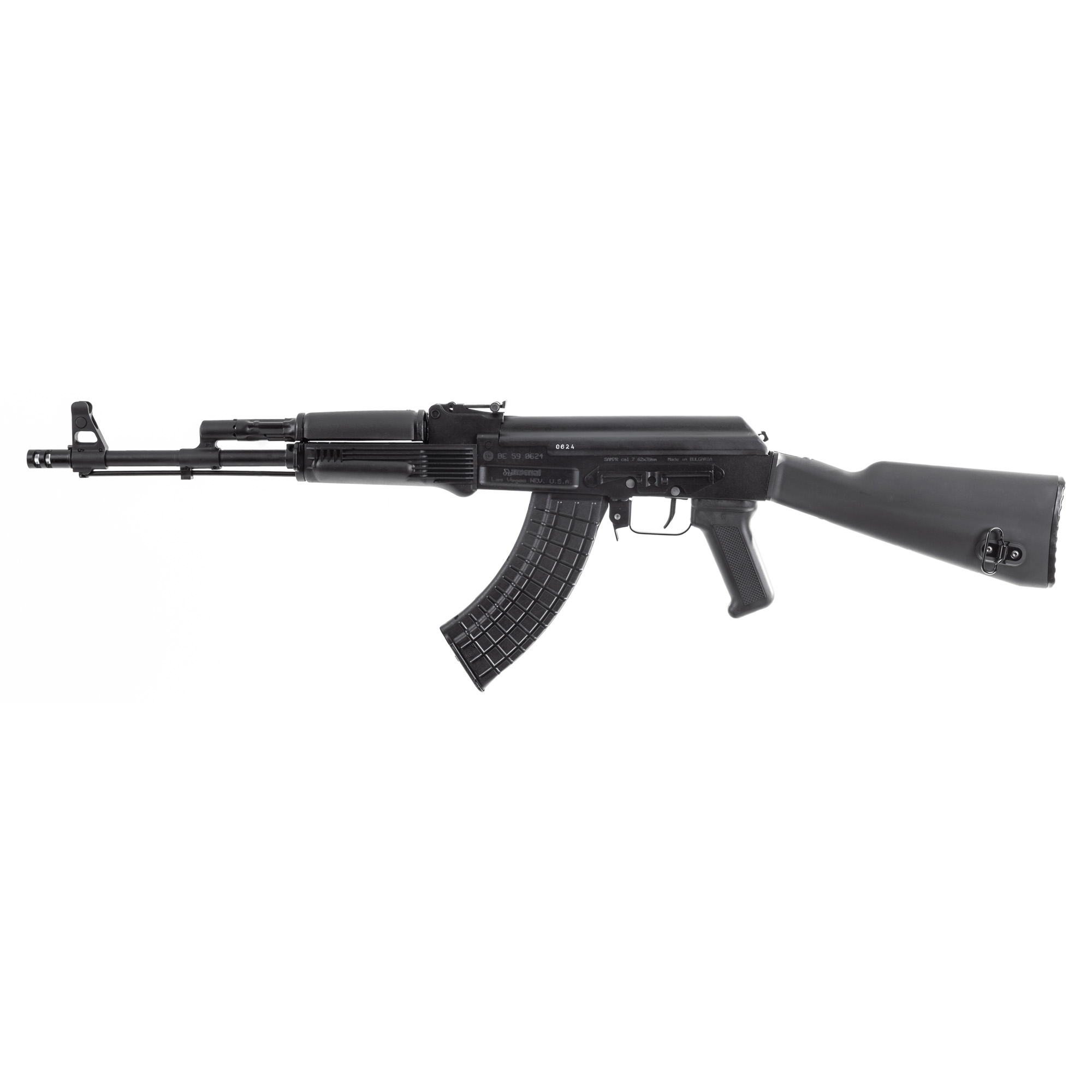 Arsenal 7.62x39mm AK Rifle with 16" Barrel, Polymer Stock, Black - SAM7R62