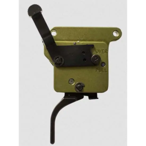 Timney Triggers 510V2THIN Elite Hunter  Remington 700 Black/Green Thin Curved 3 lbs Right