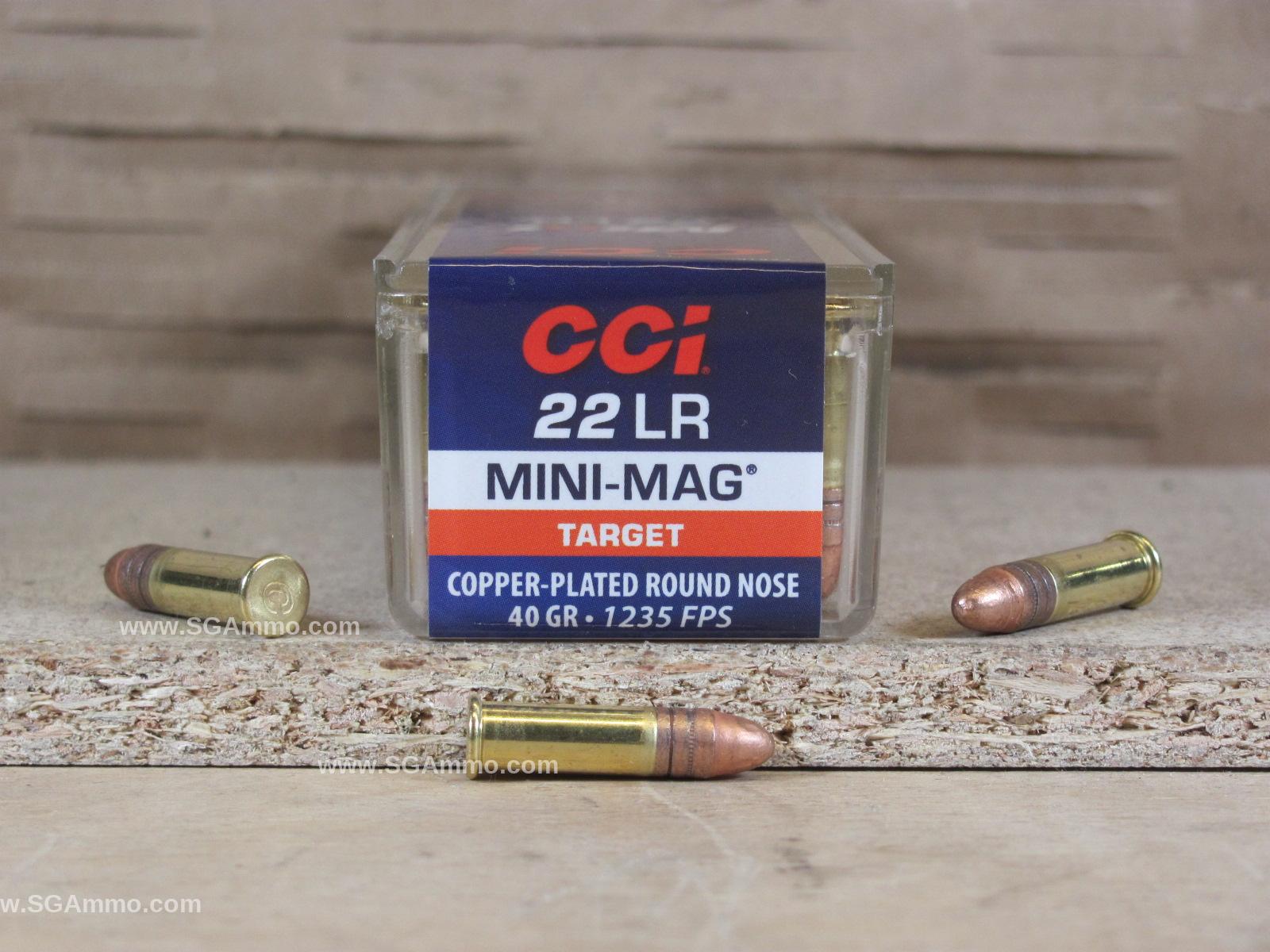5000 Round Case – 22 LR CCI Mini-Mag 40 Grain Solid Copper Plated Ammo – 0030