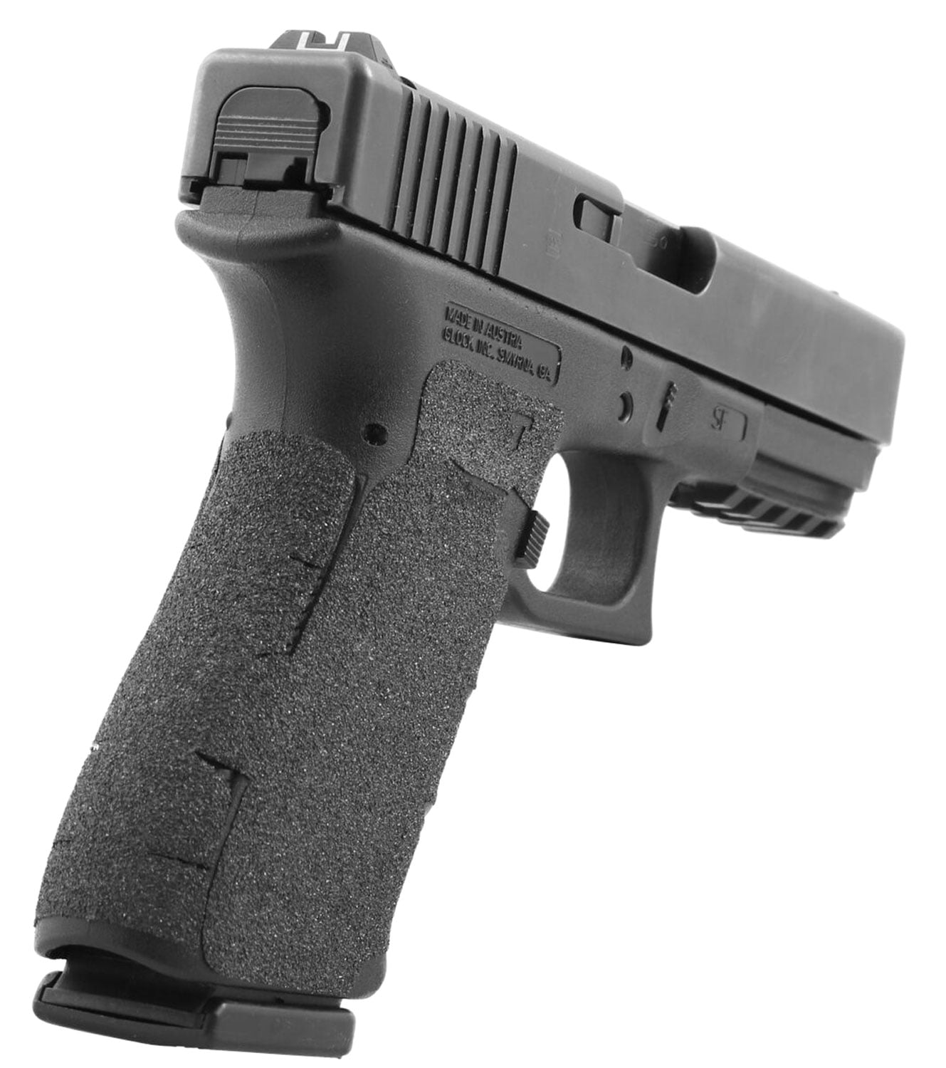 Talon Grips Granulate Pistol Grip for Glock 19 Gen 5, Black - 373G