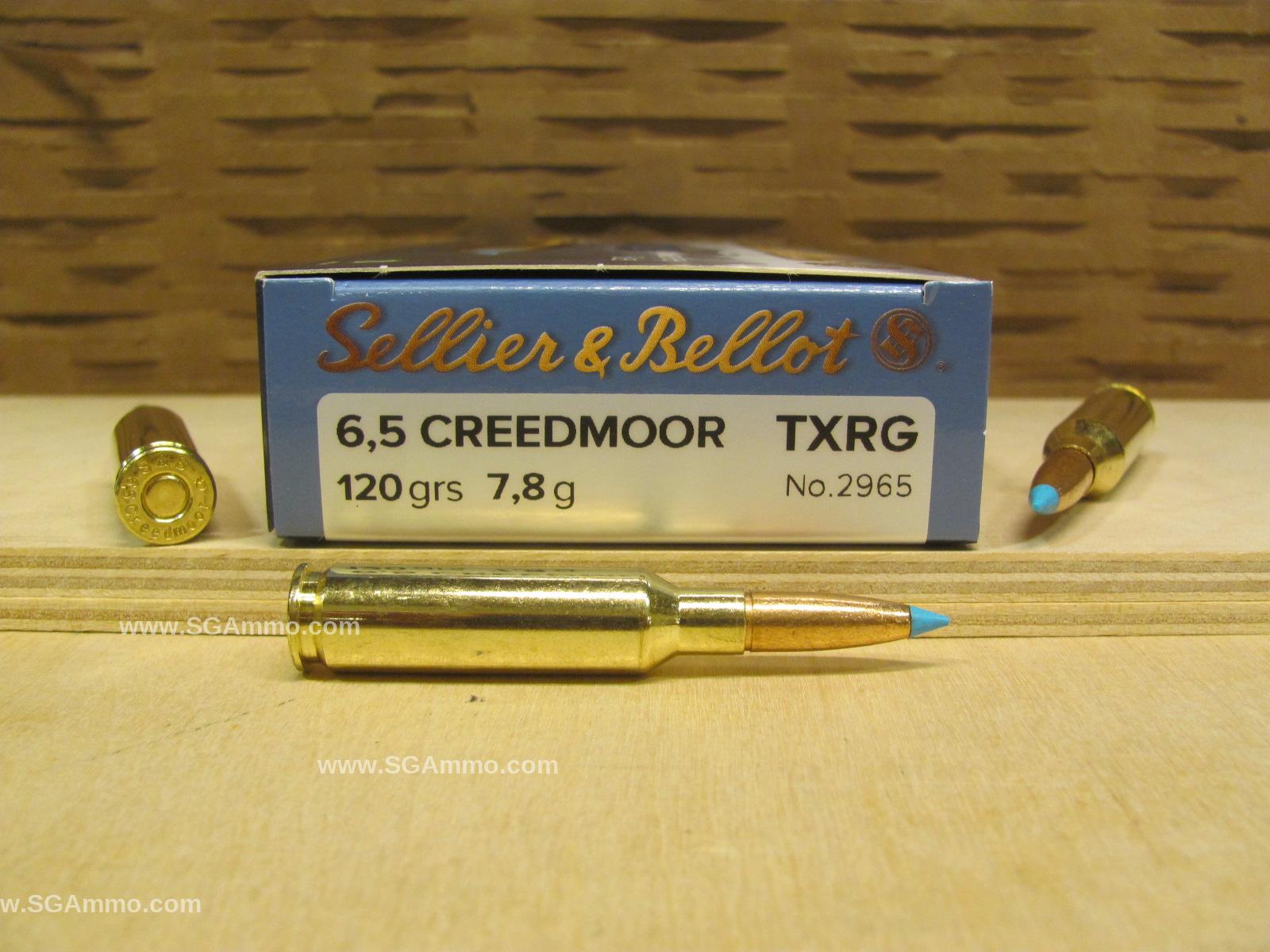 240 Round Case – 6.5 Creedmoor 120 Grain TXRG Sellier Bellot Exergy Ammo – SB65XA