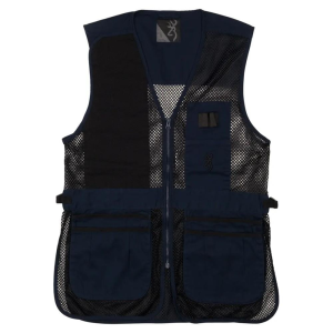 Browning-Clothing Browning Trapper Creek Mesh Shooting Vest Navy and Black S