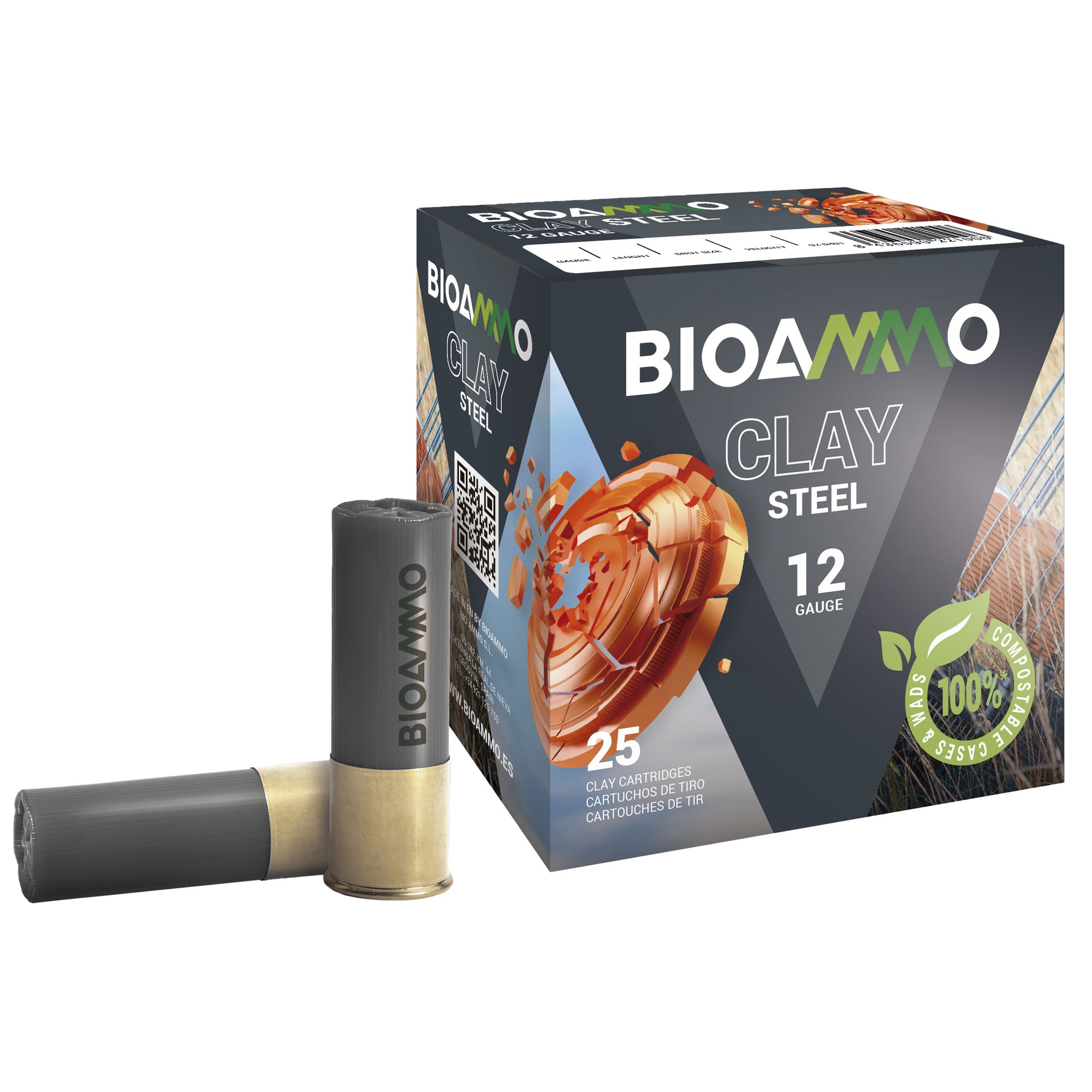 BIOAMMO Steel Target & Dove Shotshells 12 ga 2-3/4″ 1 oz 1280 fps #7 25/ct - No Credit Card Fees - Low, flat rate shipping