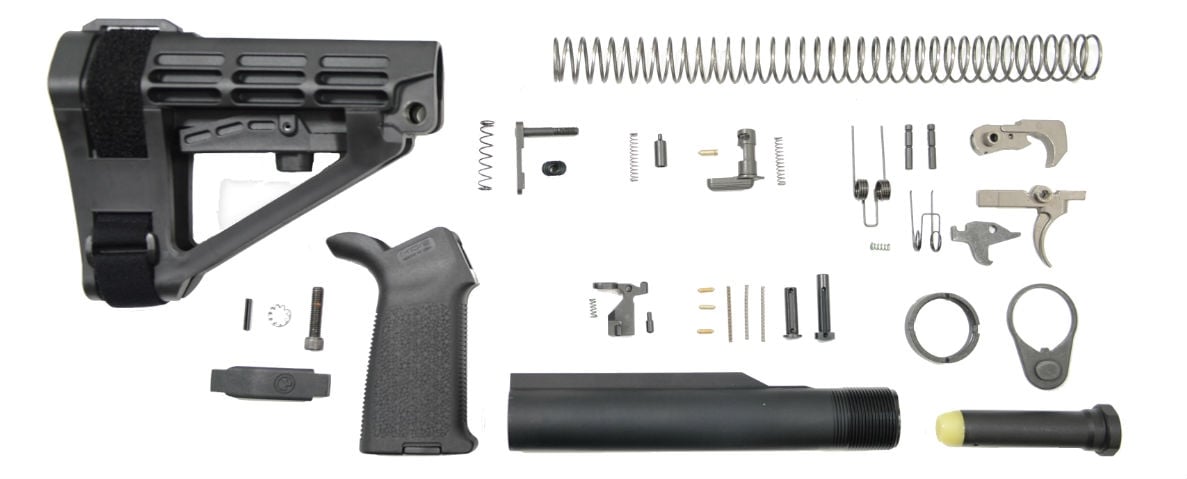PSA SBA4 MOE EPT Pistol Lower Build Kit, Black