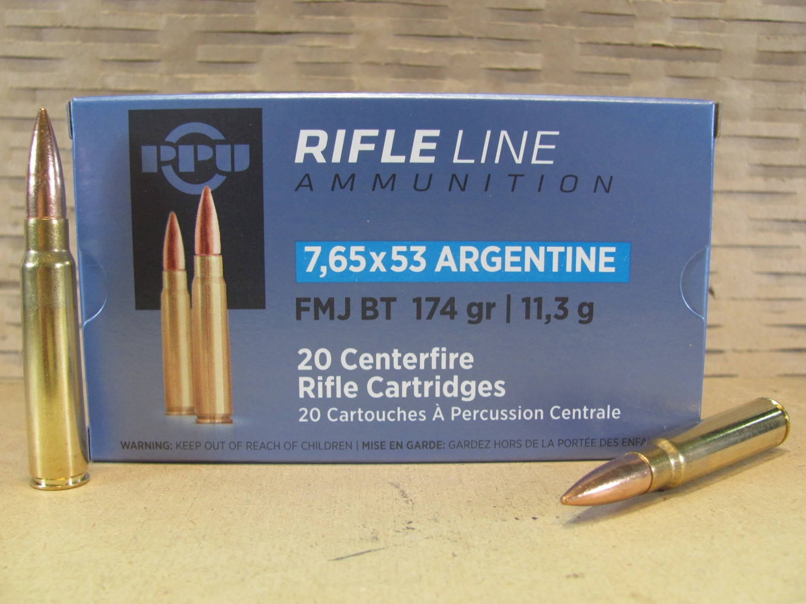 200 Round Case – 7.65×53 Argentine Mauser 174 Grain FMJ Ammo by Prvi Partizan – PP7AF