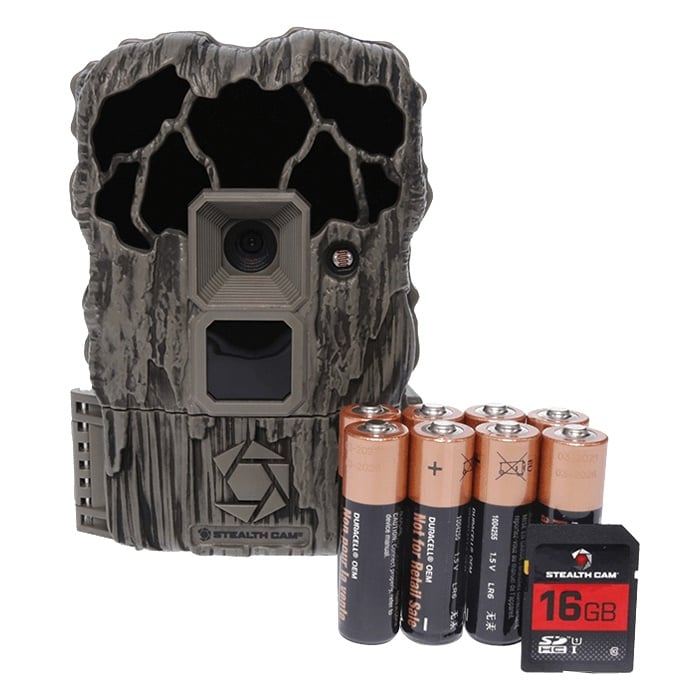 Stealth Cam QS20NG Trail Camera Combo Pack 20MP/8MP/4MP Photo/720P Video, Camo - STC-QS20NGK
