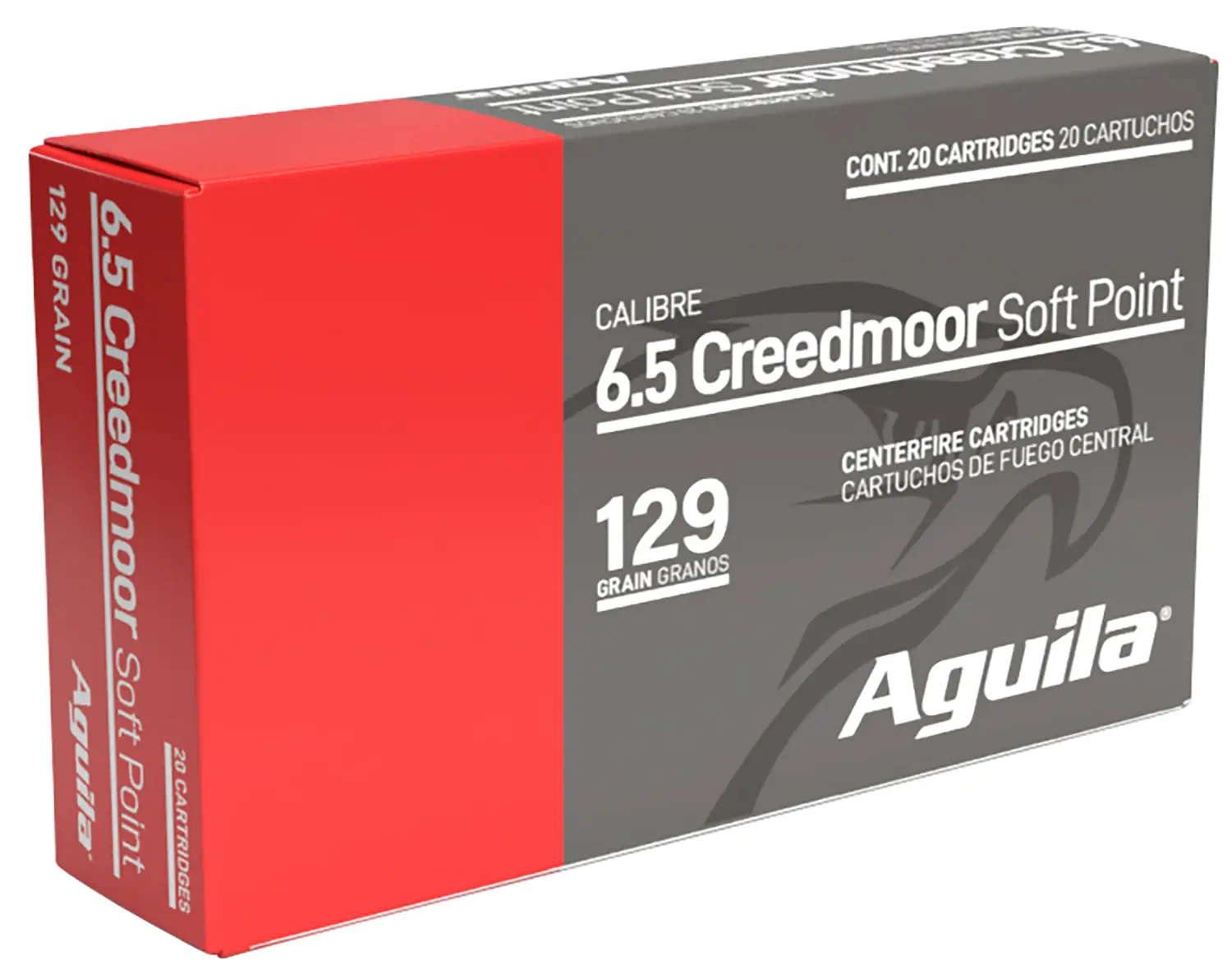 Aguila 81489AG 6.5Creedmoor 129gr InterLock Boat Tail Soft Point 20 Per Box/10 Case