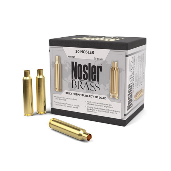 Nosler .30 Nosler Brass Full Length Cartridge Case, 25/box - 10221