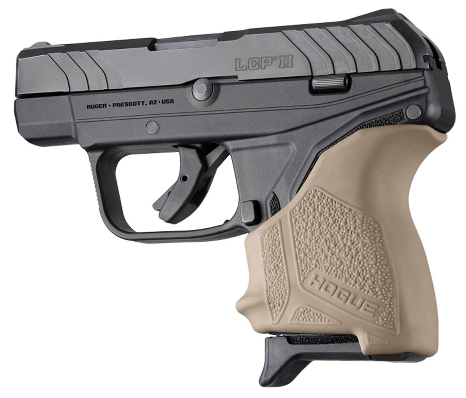 Hogue HandAll Beavertail Grip Sleeve for Ruger LCP II Pistol, Flat Dark Earth - 18123