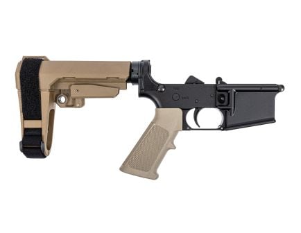 PSA AR15 Complete Classic SBA3 Lower, FDE