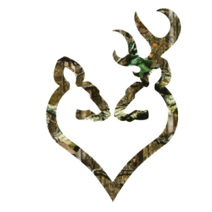 BROWNING Buck Heart Decal Camo Vinyl Sticker 6"