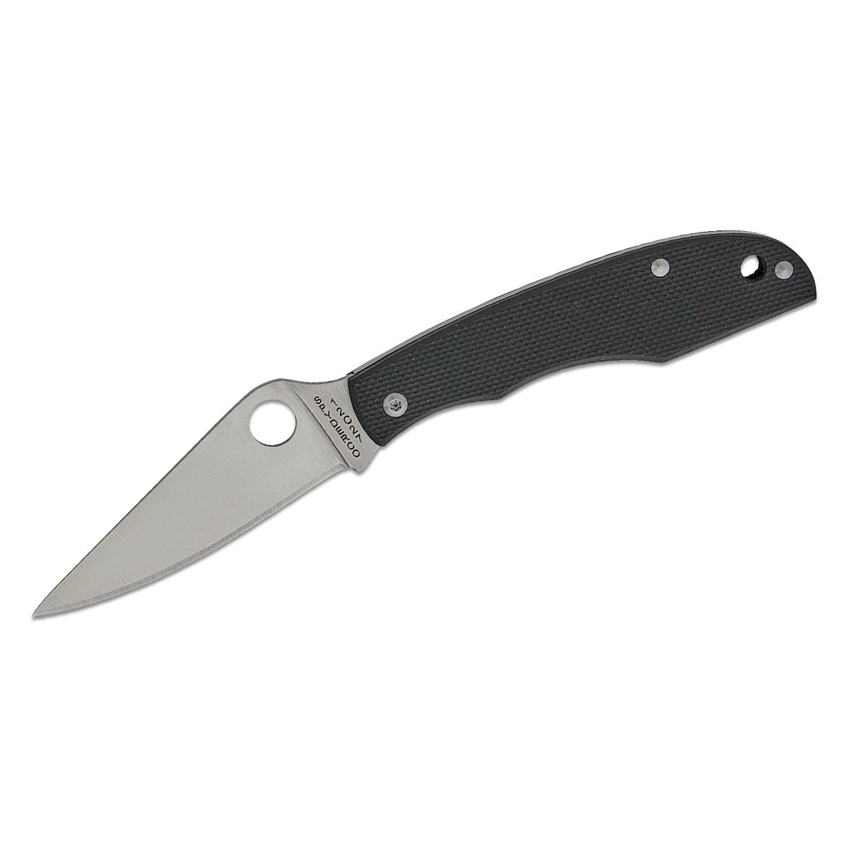 Spyderco Grasshopper Slipjoint Clip Point Knife, Black - C138GBKP
