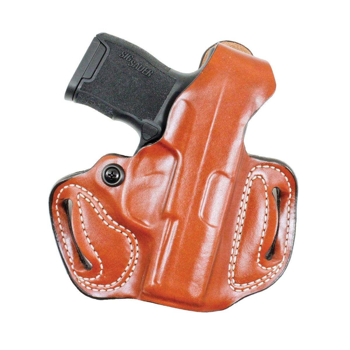 DeSantis Gunhide Mini Slide Rost Martin RM1C OWB Holster RH Leather Tan - Classic and Secure Carry - 085TA1ZZ0