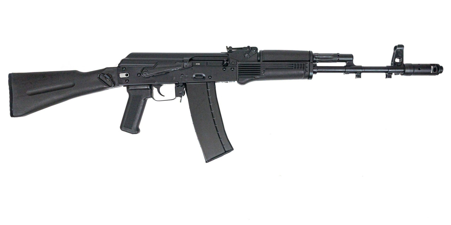 PSA AK-101 Forged Classic Polymer Side Folding Rifle with Toolcraft Trunnion, Bolt, and Carrier, Black