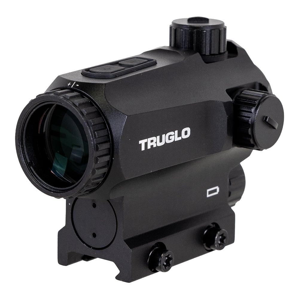 Truglo PR1 Prism, Red Dot, 1X25, 6 MOA Red Dot with Outer Ring, Black, Includes Lens Covers