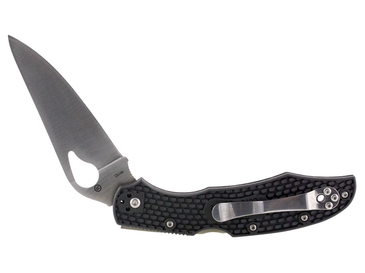 Spyderco byrd Cara Cara 2 Drop Point Second Generation Folding Knife, 3.75", Plain Edge - BY03PBK2