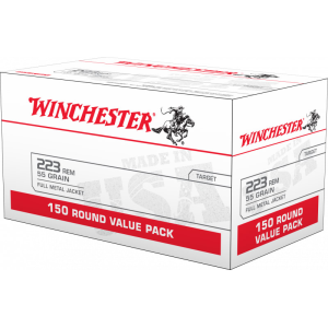 Winchester Ammo USA223L1 Best Value .223/5.56 NATO 55 GR Full Metal Jacket - 150rd Box