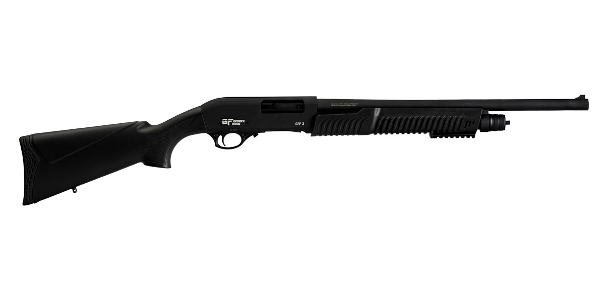 G-Force Arms GF3P Pump Action 12 Gauge Shotgun, Black - GF3P1220