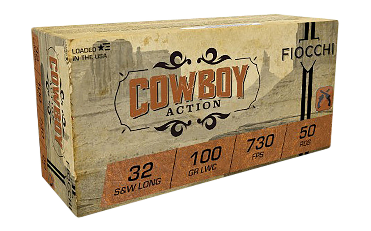 Fiocchi Cowboy Action .32 S&W Long 100gr Lead Wad Cutter Ammo, 50rds - 32LA