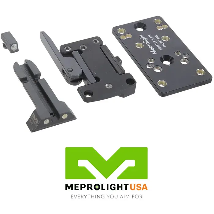 Backup Sights Kit for Red Dot Micro Sight (No Optics) for MICRO RDS ADAPTER Gloc