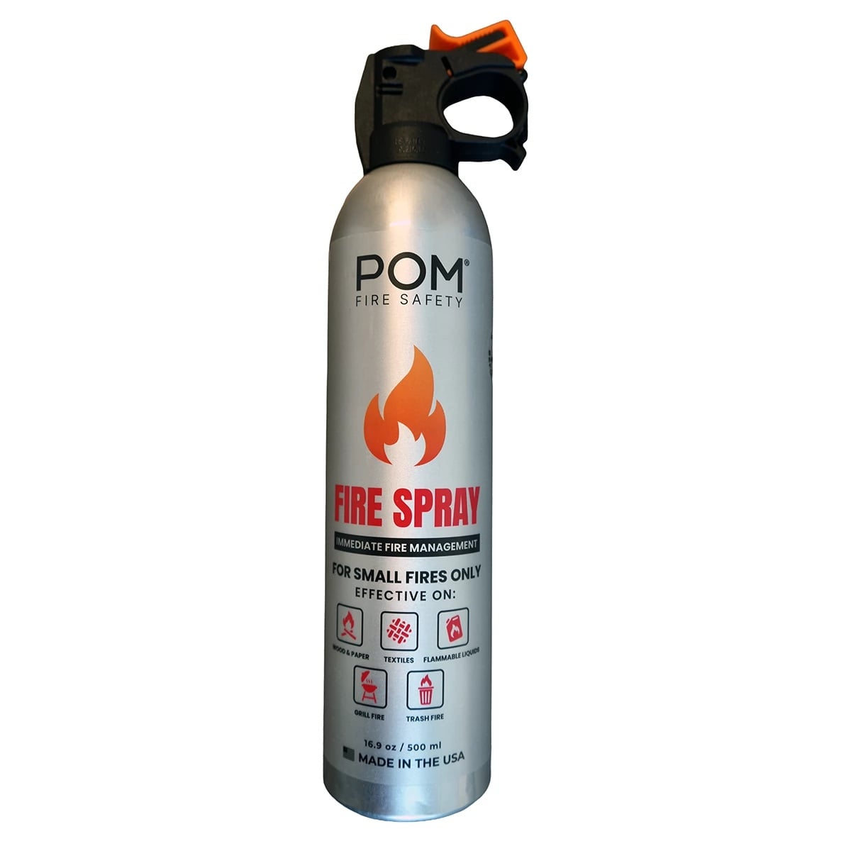 POM Fire Suppression Spray, Silver - PFS-MULTI-500