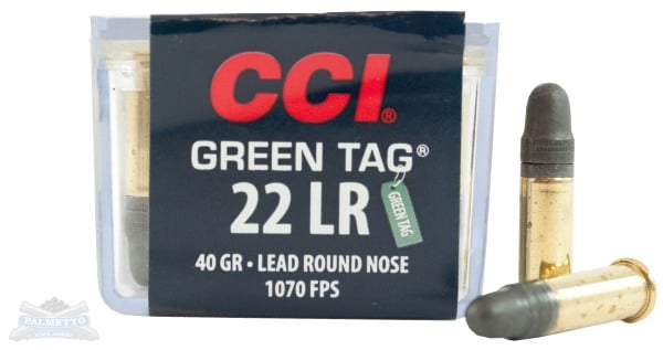CCI .22 Long Rifle Green Tag Precision Rimfire Ammunition .22 LR 40 gr LRN 100/box - No Credit Card Fees - Low, flat rate shipping