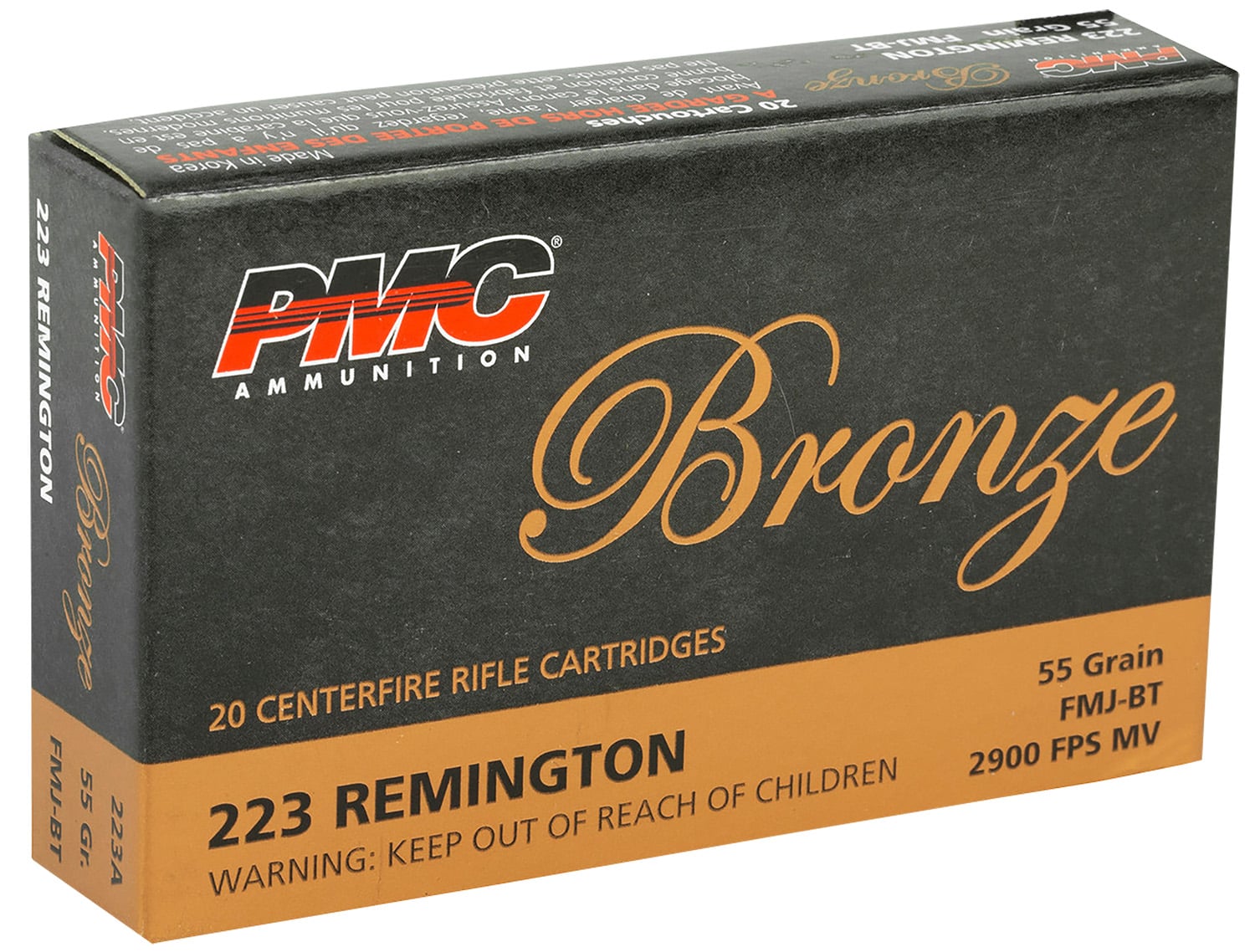 PMC BRNZ 223REM 55GR FMJ 20/1000 - Flat Rate Shipping Under 30lbs! - No Credit Card Fees